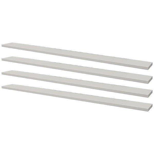 Kit 4 Prateleiras 90 x 10cm Branca Suporte Invisível