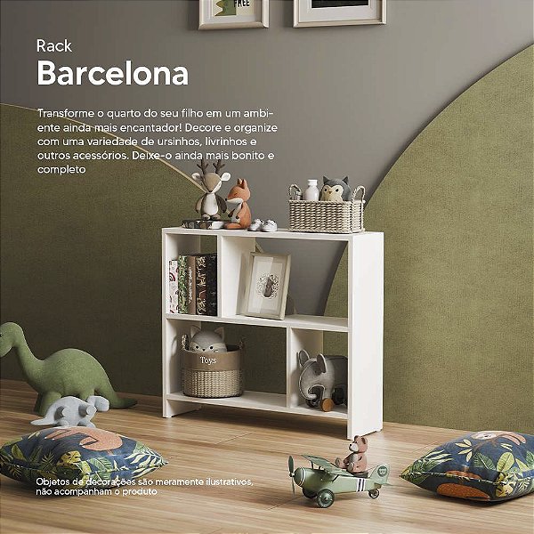 Estante Infantil Nicho Organizador Criança Armário para Brinquedos Nogal
