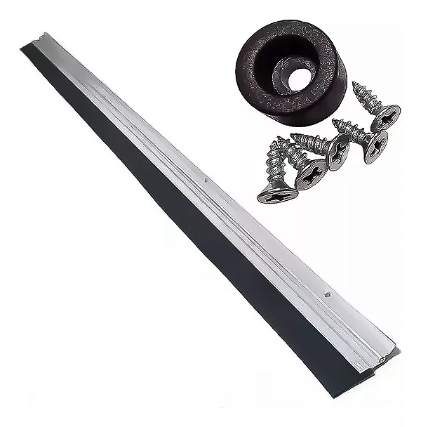 Rodo Veda Porta Protetor De Alumínio C/borracha 70 Cm