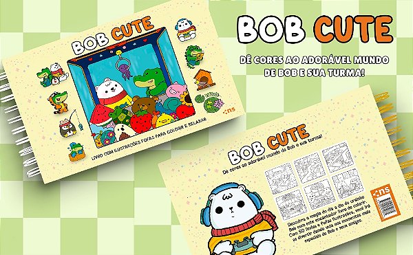 Bob Cute Capa Dura - Livro Com Ilustrações Fofas Para Colorir E Relaxar
