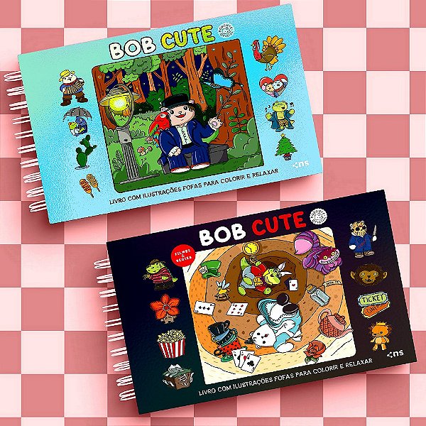 Kit Bob Cute Capa Dura Filmes e Séries + Dorama e Festas + Folha de Acetato