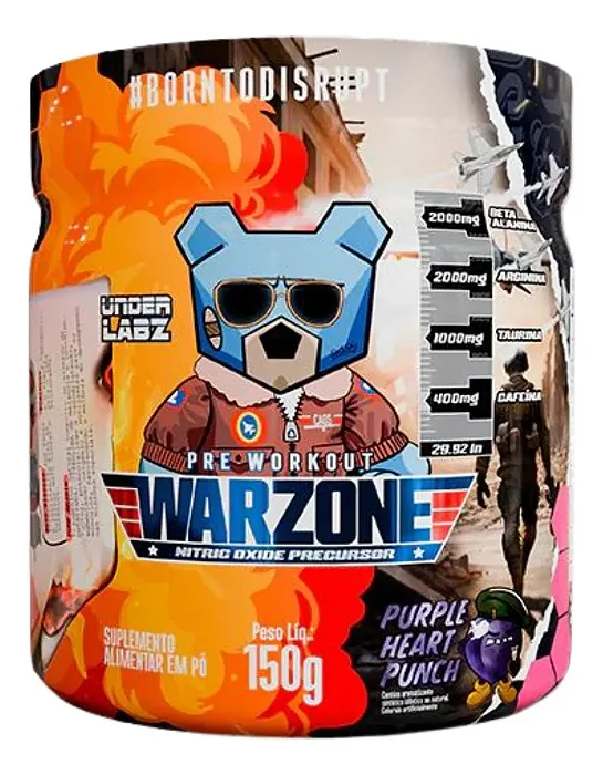 PRÉ TREINO WARZONE PURPLE HEART PUNCH 150gr UNDER LABZ