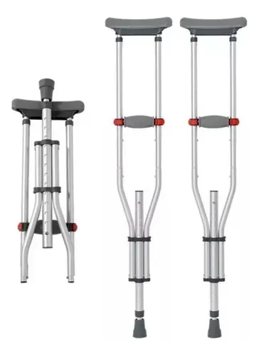 Par Muleta Universal Ajuste de Altura até 130kg Hidrolight