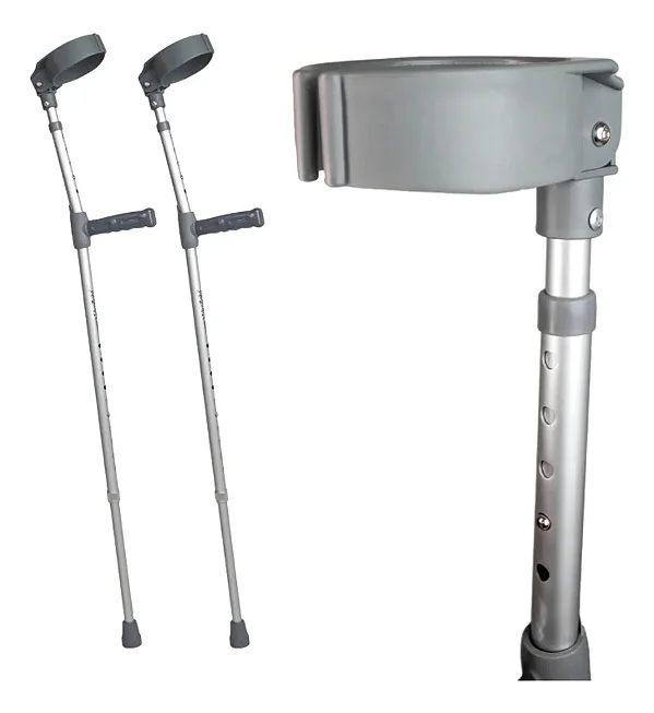 Par De Muleta Canadense Articulada Hidrolight 130kg Alumínio