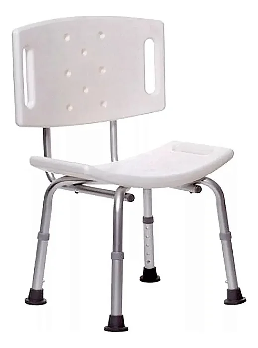 Banco De Banho C/ Encosto Regulável Idoso 130kg Hidrolight