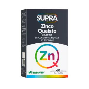 Supra Zinco Quelato 29,59mg 60 Caps