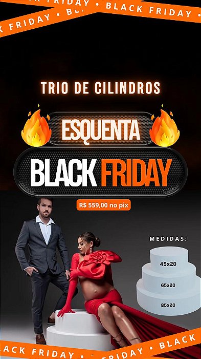 KIT - Trio de Cilindros /Palco em MDF