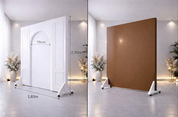 PAINEL DOIS LADOS - COM RODINHAS