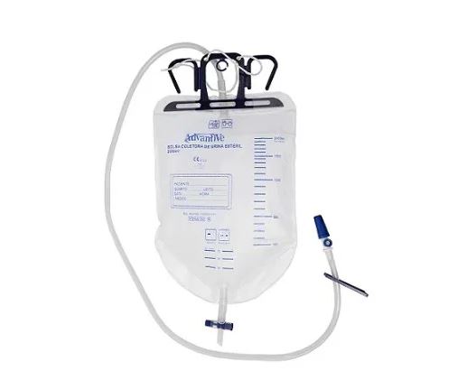 Bolsa Coletora de Urina Sistema Fechado 2L e Pauster - Advantive