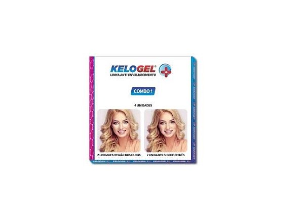 Kit kelogel - Adesivo Silicone Anti-Sinais 4 Unidades Olhos ou Bigode Chinês