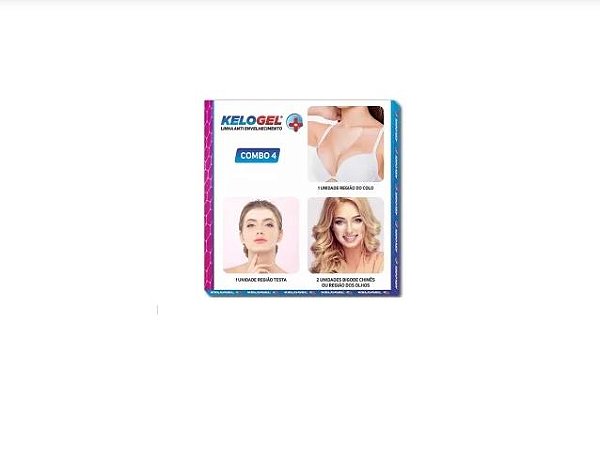 Kit Kelogel - Adesivo Silicone Anti-Sinais 5 Unidades 1 Colo 4 Olhos ou Bigode Chinês