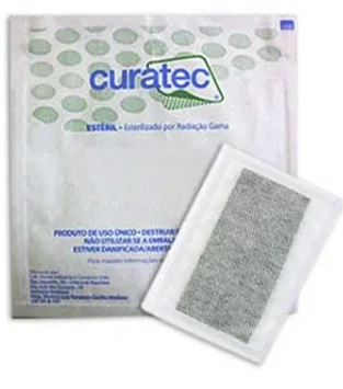 Curatec -  Curativo Carvão Ativado com Prata Plus 10cm x 20cm