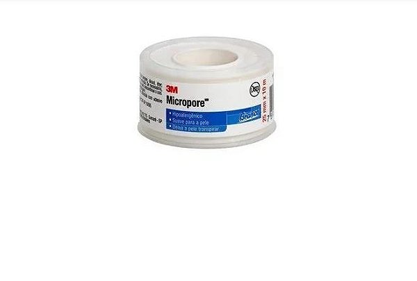 Fita Micropore da 3M 25mm x 10mt Branca