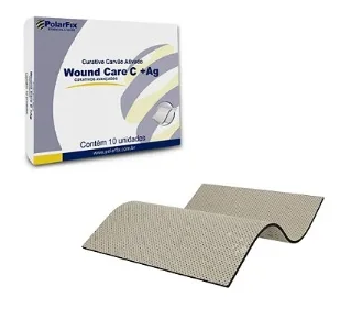 Polar Fix - Curativo Carvão Ativado C/ Prata 10,5 x 10,5cm Wound Care C + AG Unidade