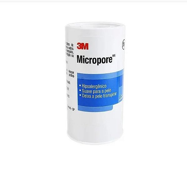 Fita Micropore da 3M 100mm x 10mt Branca