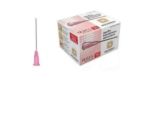 Agulha Descarpack Hipodérmica 40 x 12mm C/ 100 Unidades