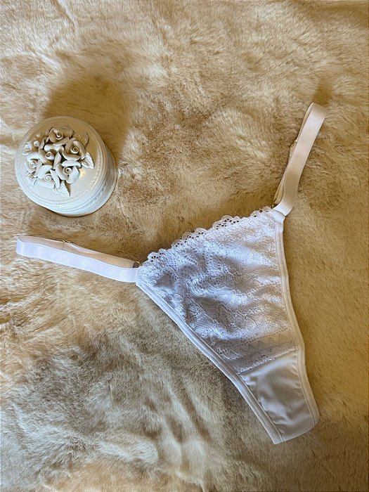 Calcinha fio duplo branca