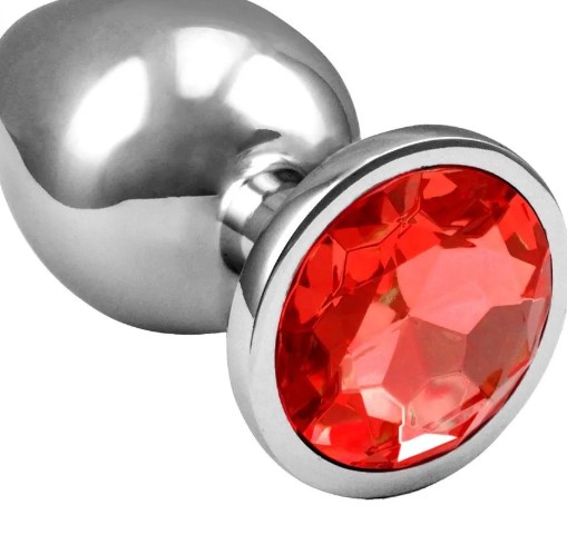 Plug anal de aço com cristal