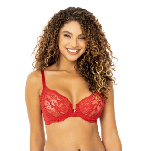 Sutia com arco sem bojo em renda com suporte