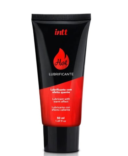 Gel deslizante com efeito quente e sabor de morango 50g intt