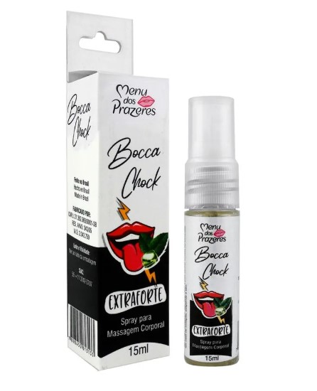 Spray para massagem corporal 15ml morango - cereja - extra forte