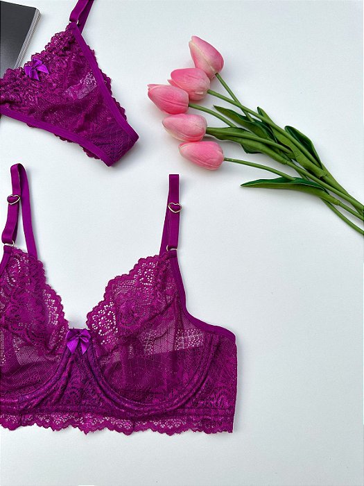 Conjunto Sensações - Sutiã sem bojo e com aro