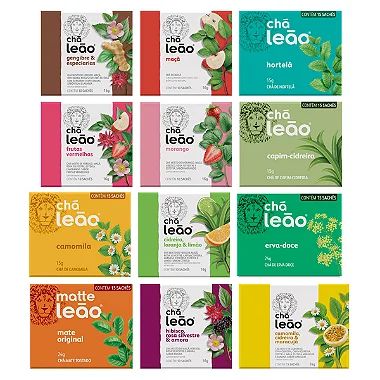 Combo Chá Leão Ervas com Frutas e Flores - 150 Sachês embalados individualmente