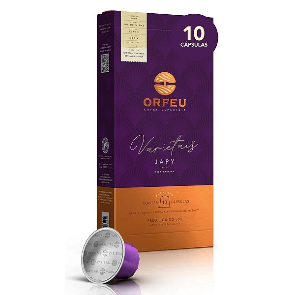 Café Orfeu Varietais Japy em Cápsulas compatíveis Nespresso® -  10 Cápsulas