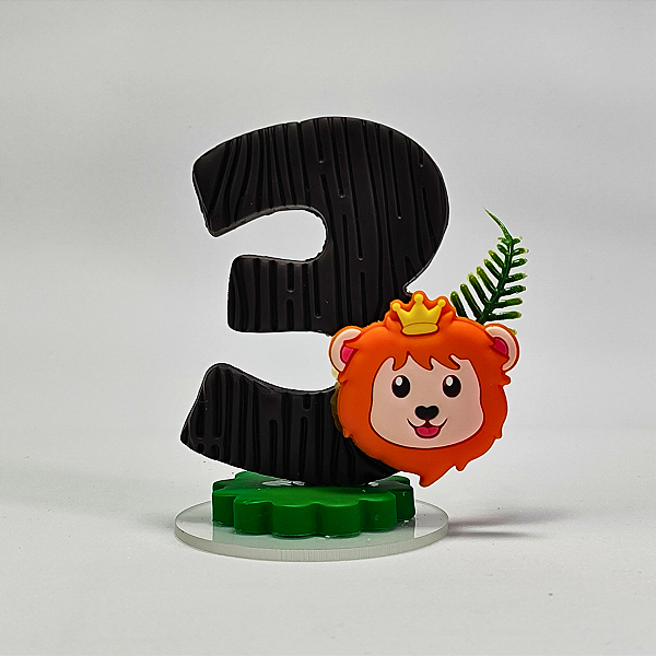 Vela de Aniversário - Safari 3 Anos