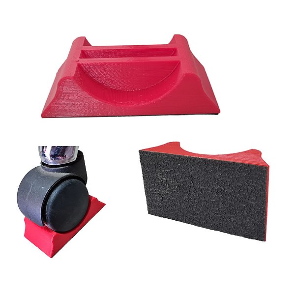 Trava Rodas Cadeira Gamer Escritório Antiderrapante Kit 5un