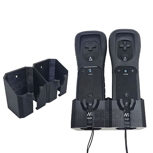 Suporte Wiimote E Nunchuck Duplo De Parede Wii
