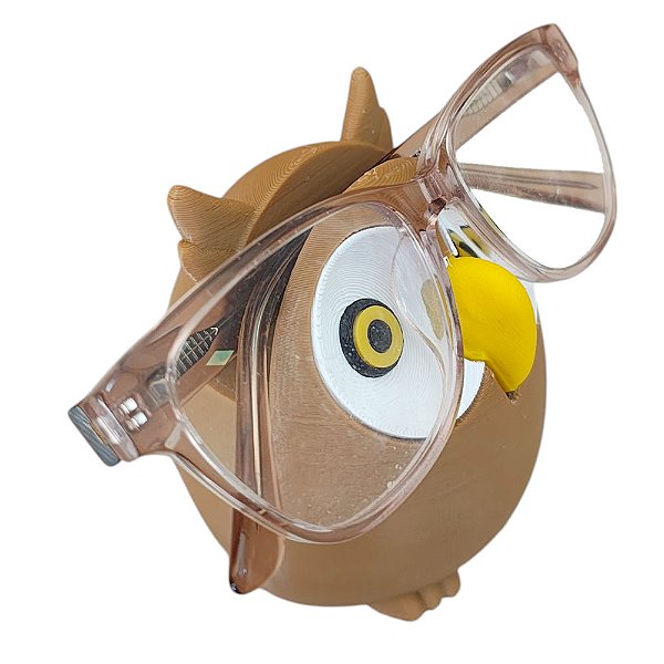 Porta Óculos de Coruja Fofo Decoração de Mesa