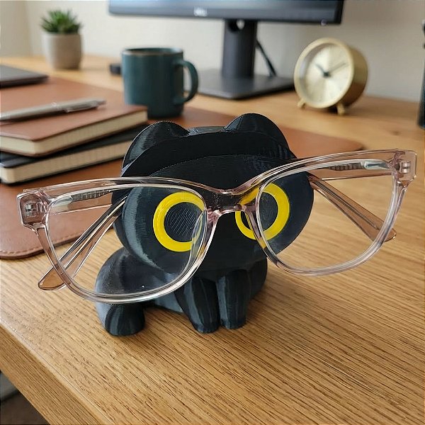 Porta Óculos De Gato Gatinho Fofo Decoração