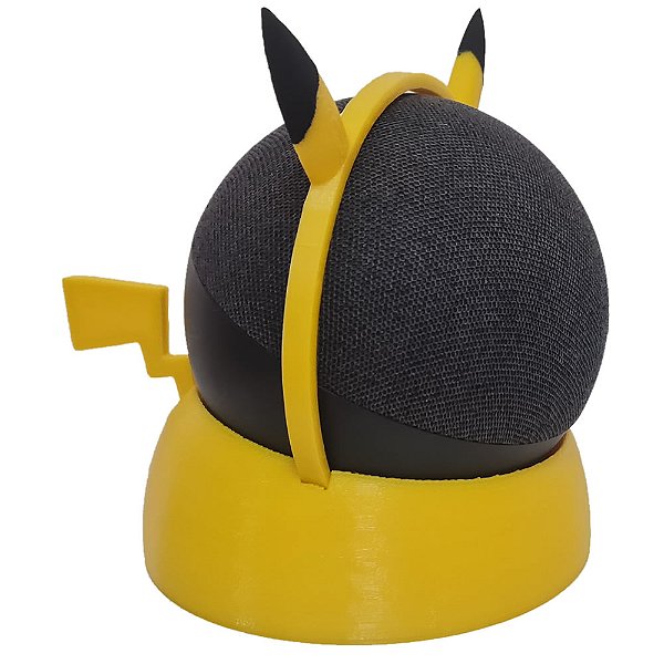 Suporte Alexa Echo Dot 4 e  Pikachu