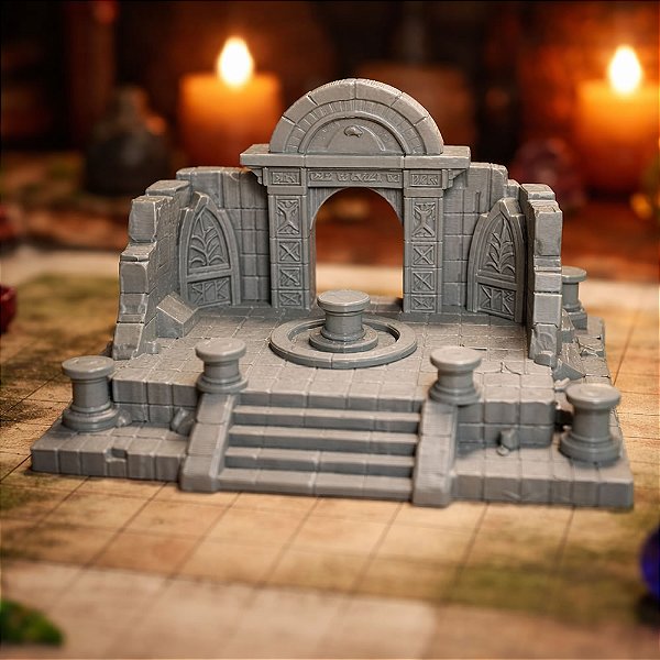 Templo Decorativo Para Cenário Rpg De Mesa