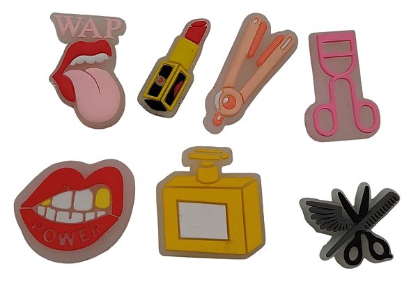 Pingentes e Bottons de Beleza Feminina