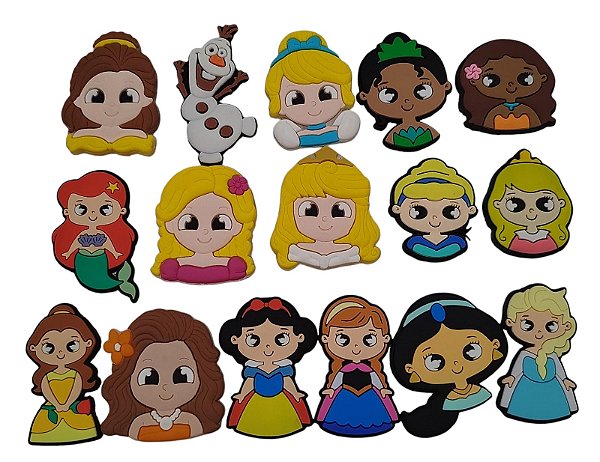 Pingentes e Bottons das Princesas da Disney