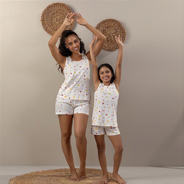 Pijama Feminino Regata Frutas