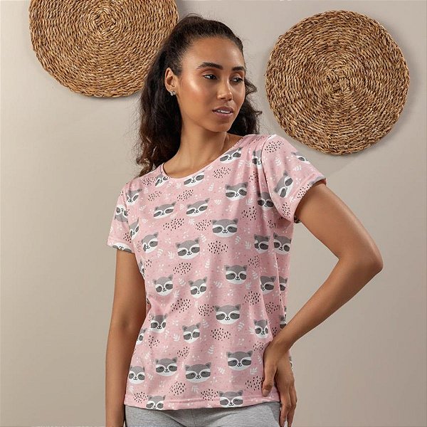 Pijjama Feminino Verão Guaxinim