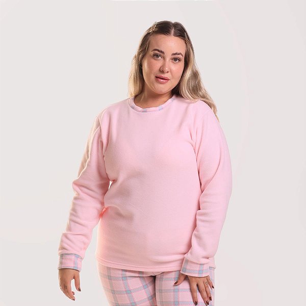 Pijama Feminino Soft Rosa