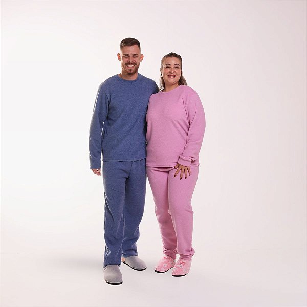 Pijama Feminino Longo Buclê Lilás
