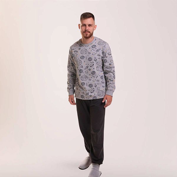 Pijama Masculino Longo Planeta