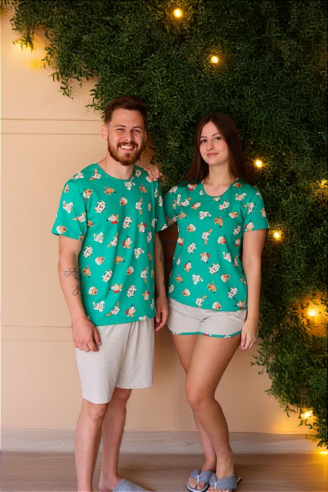 Pijama Masculino Verão - Família Natal