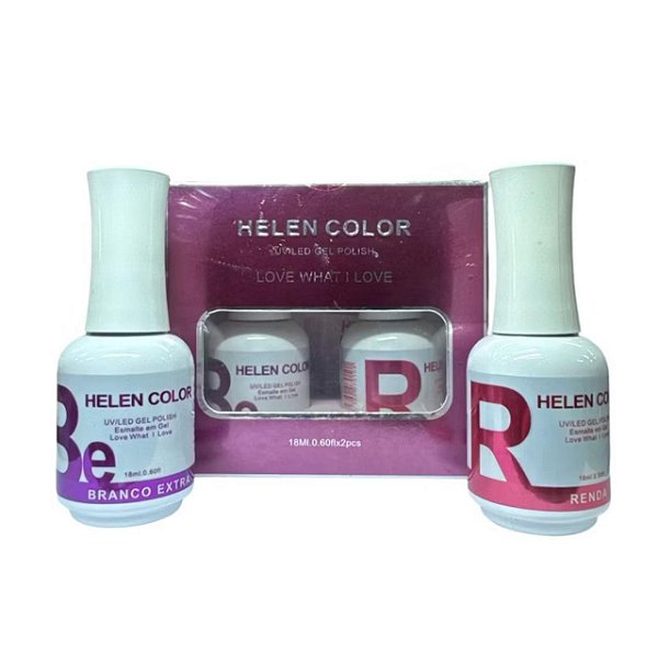Kit Francesinha Branco e Renda Helen Color 18ml