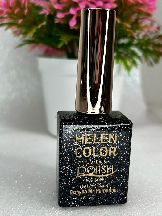 Esmalte em Gel Helen Color Mil Purpurinas 15ml Cor 24