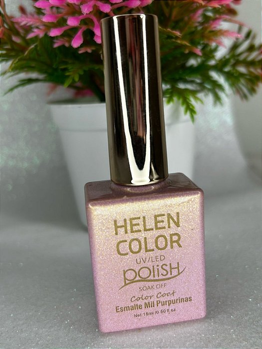Esmalte em Gel Helen Color Mil Purpurinas 15ml Cor 3