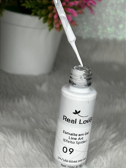 Esmalte em Gel Line Art Efeito Spider Real Love 10ml Cor 09