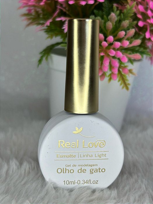 Esmalte em Gel de Modelagem Olho de Gato Real Love 10ml Cor 12
