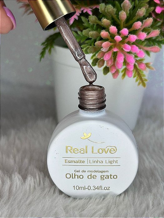 Esmalte em Gel de Modelagem Olho de Gato Real Love 10ml Cor 12