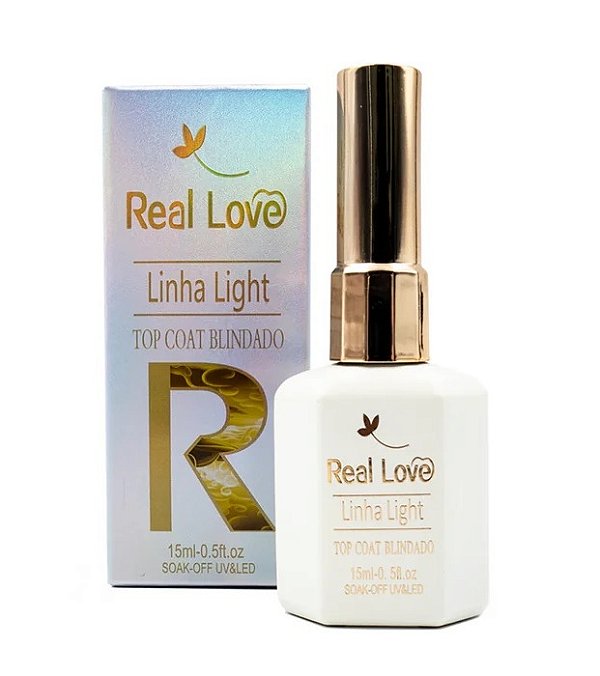 Top Coat Blindado Linha Light Real Love 15ml